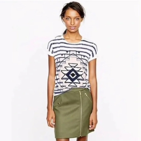 J. Crew Tops - J. Crew Linen Bazaar Boho Tee